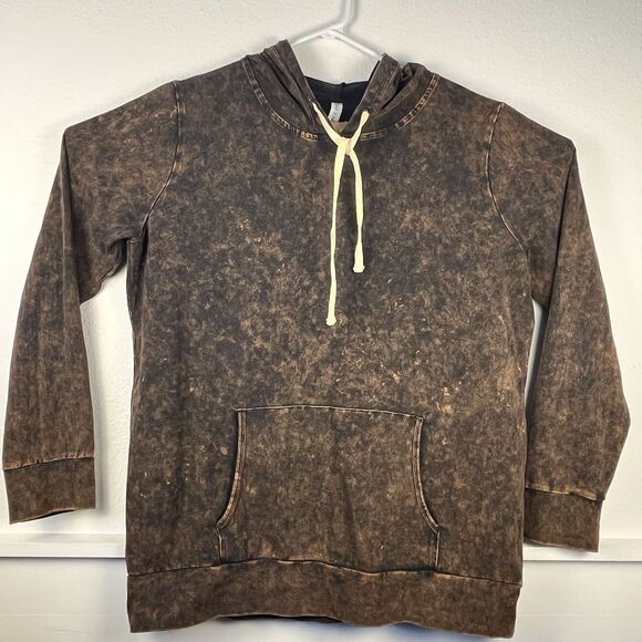 Zenana Signature Hoodie Womens Size XL Brown Mineral Washed Jacket Athleisure - Picture 3 of 10